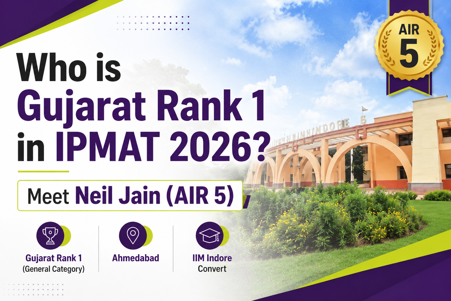 Gujarat Rank 1 in IPMAT