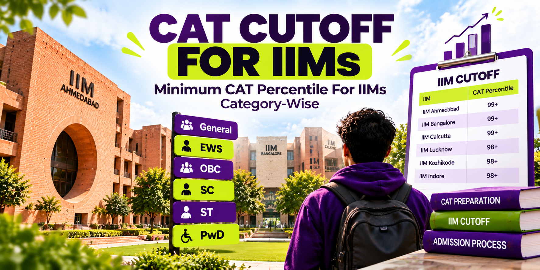 CAT Cutoff for IIMs: Minimum CAT Percentile For IIMs Category-Wise