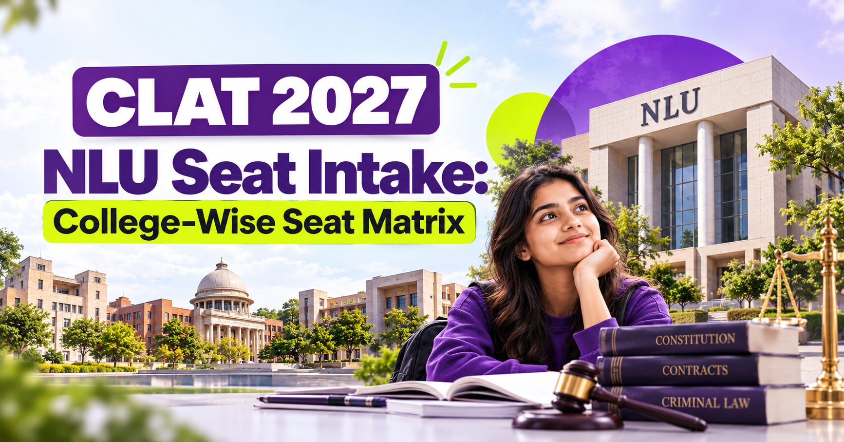 CLAT 2027 NLU Seat Intake: College-Wise Seat Matrix